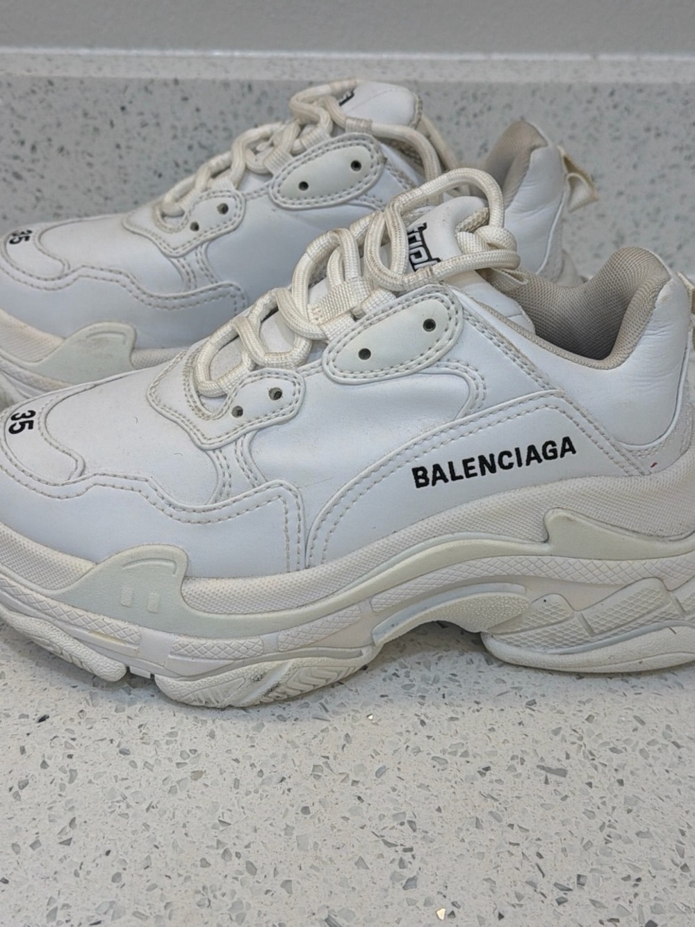 Balenciaga woman's  Off-White Triple S Chunky Sneaker 35/5